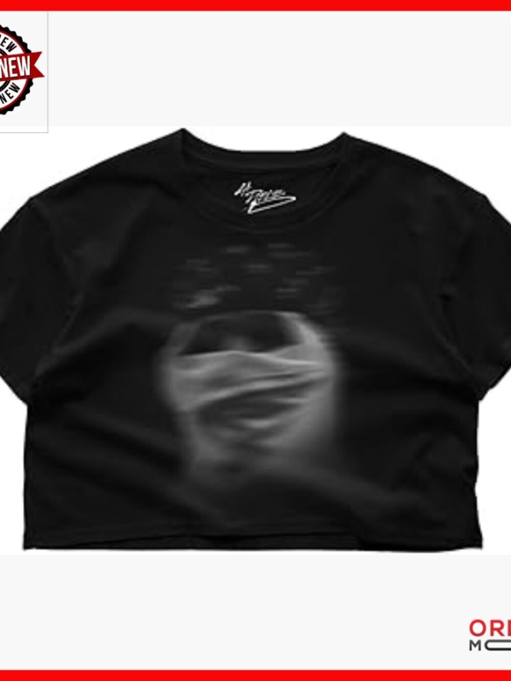 Premium Cotton Crop Top with Graphic Print, Relaxed Fit for Active Wear